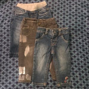Bundle of 3 jeans (3-6 Mos)(Girls)